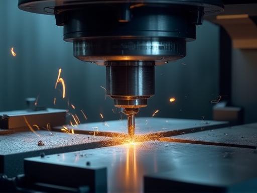 CNC 기계가 금속을 정밀하게 깎는 모습